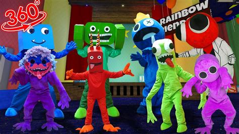 Vr 360° New Rainbow Friends Vs Garten Of Banban Vs Poppy Playtime In