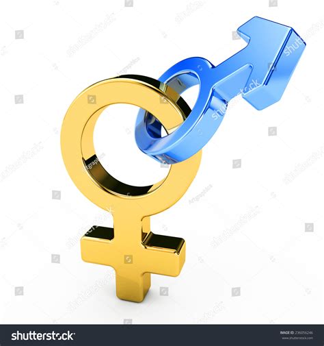 Male Female Sex Symbols Golden Isolated Stock Illustration