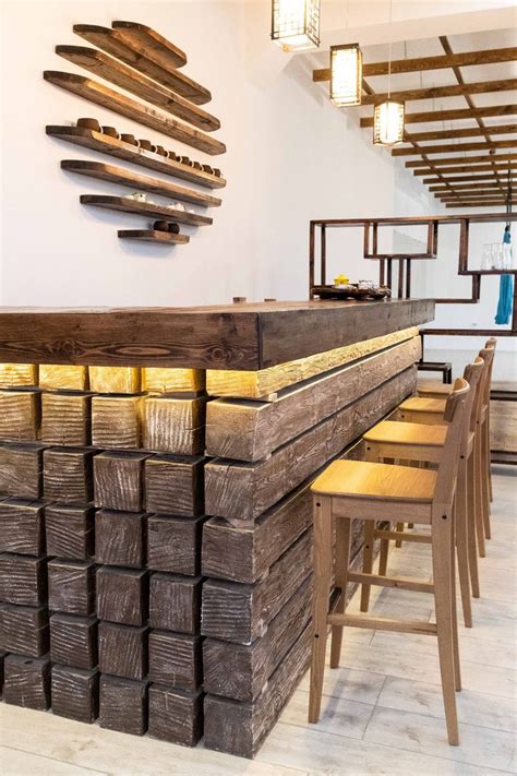 Мебель барная стойка ресепшн стол из бруса и дерева | Instagram photo ...