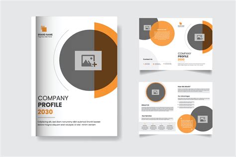 Company Profile Bi Fold Brochure Template Design 9461208 Vector Art At