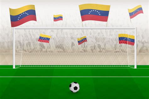 Venezuela football team fans with flags of Venezuela cheering on ...