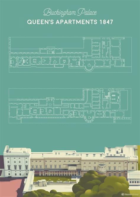 Updated Blueprint Posters Of Buckingham Palace Freeyork