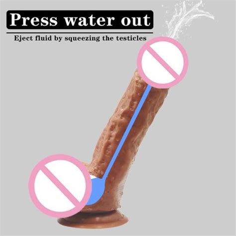 Gode éjacule Pénis giclant gode réaliste grand énorme Anal Strapon lesbiennes éjaculant godes