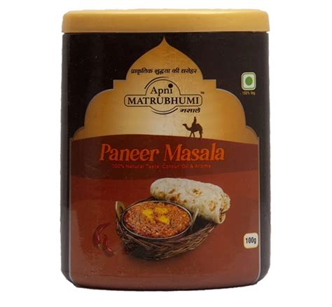 Buy Apni Matrubhumi Paneer Masala 100 G Online From Apni Matrubhumi At