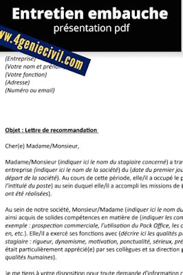 Lettre De Recommandation Stagiaire Word Et Pdf Letter Example Sales