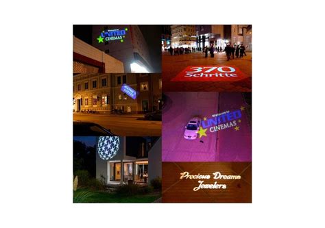 Projecteur De Logo Led Gobo W Rotatif Ext Rieur Ip Blp E R