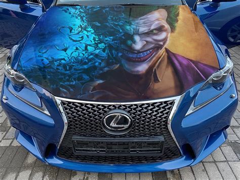 Joker Arkham Villain Car Hood Wrap Self Adhesive Vinyl Sticker Etsy