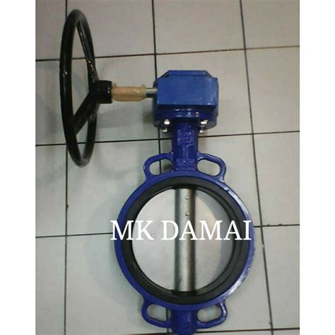 Jual Butterfly Valve Gear Operated Tozen 10 Inch Cast Iron Disc SS