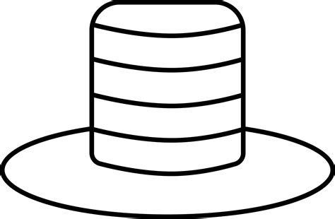 Round Hat Icon In Black Outline 24456899 Vector Art At Vecteezy