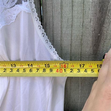 Vintage 90s Maidenform White Lace Lingerie Slip Depop