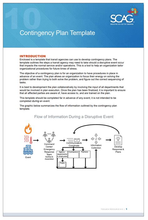 Contingency Plan Template Free Word Templates