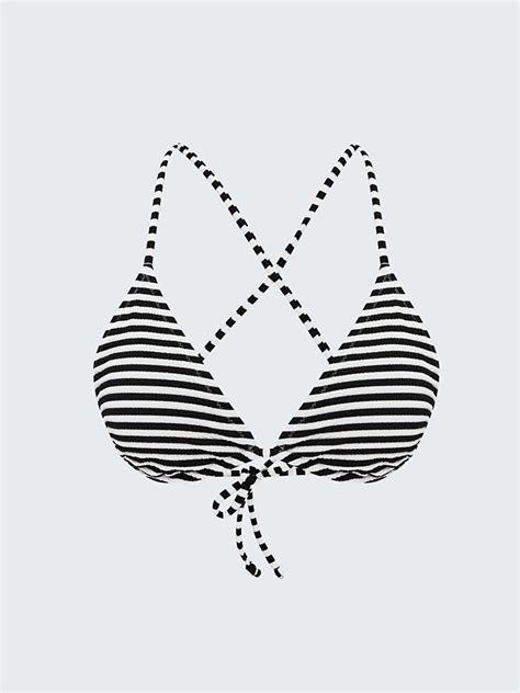 LCW DREAM Striped Removable Padded Women S Bikini Top S H Z MRQ LC Waikiki