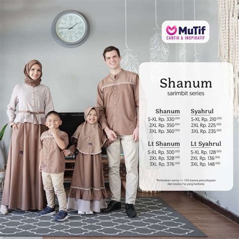 Jual Sarimbit Keluarga Mutif Gamis Dewasa Shanum Shahrul Terbaru