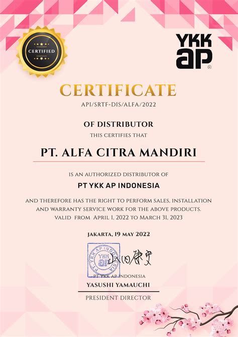 pt alfa citra mandiri pt ykk ap indonesia