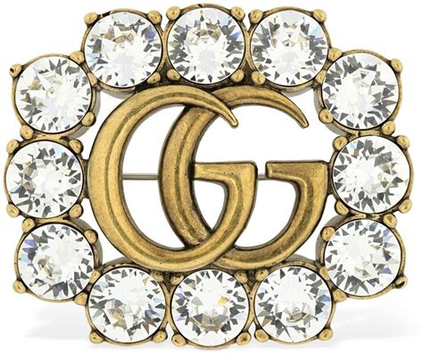 Gucci Gg Marmont Crystal Brooch Shopstyle Pins