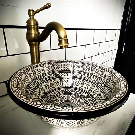 Moroccan Ceramic Sink Handcrafted Unique Washbasin Hand Etsy