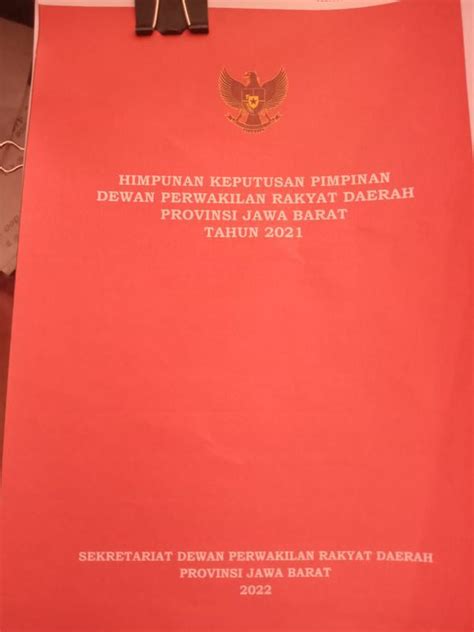 Cetak Buku Himpunan Pimpinan Dprd Provinsi Jawa Barat