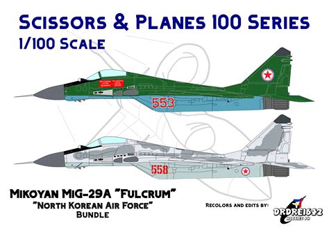 1/100 Scale MiG-29A Fulcrum "North Korean Air Force" Bundle Paper Model ...