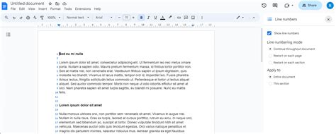 Como adicionar números de linha no Google Docs etechpt