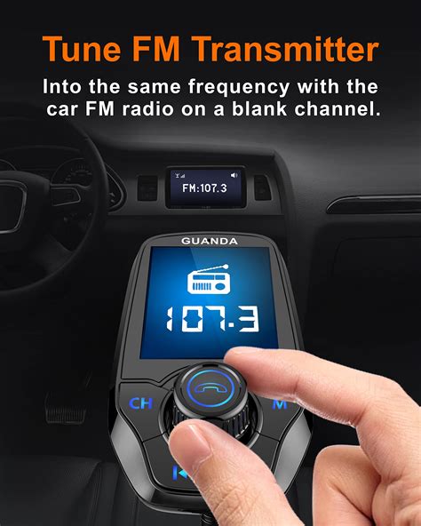 Upgraded Bluetooth Fm Transmitter For Car Wireless Radio Adapter Kit W