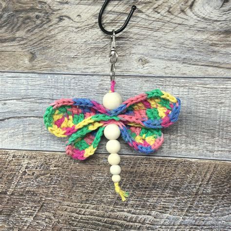 Crochet Dragonfly Keychain Backyard Birds Nature Shop