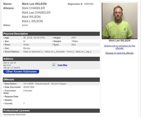 Vernal Man Fails To Update His Utah Sex Offender Registry