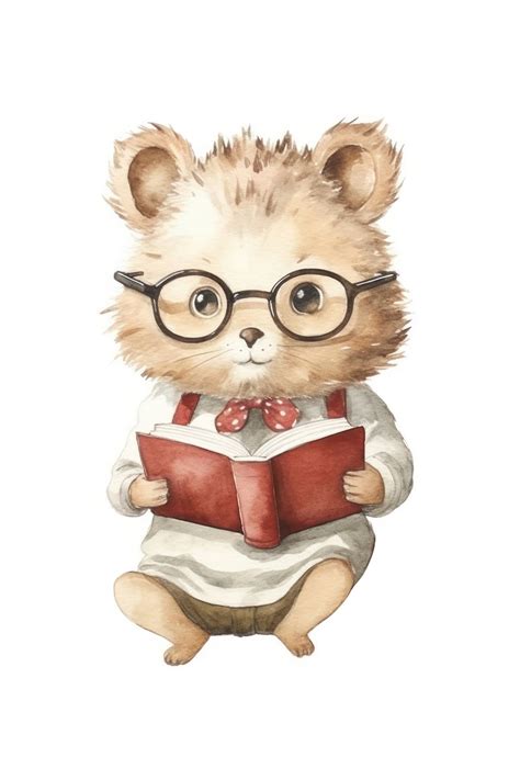 Reading glasses cartoon cute. AI | Premium Photo Illustration - rawpixel