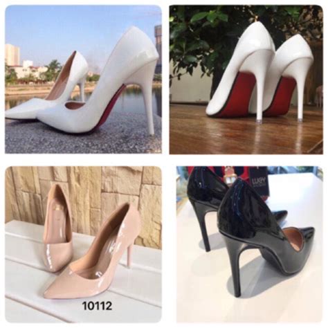 Mua Giày nữ cao gót p mũi nhọn da bóng thời trang màu trắng đen nude siêu êm đẹ giá rẻ nhất