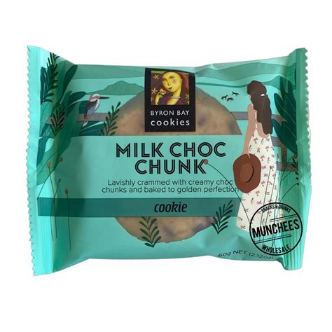 Byron Bay Cookies Milk Choc Chunk 60g Munchees Wholesale