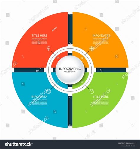 Circle Design Divided Four Parts Images Stock Photos D Objects