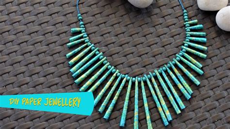 Diy Paper Jewellery Necklace Youtube