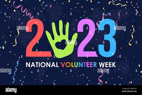 2023 Concept National Volunteer Week Volunteers Communities Awareness