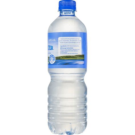 Woolworths Spring Water 600ml Bottle Woolworths