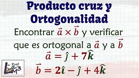 Producto Cruz Entre Dos Vectores Vectores Ortogonales En R3 La Prof