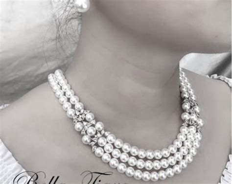 Bridal Pearl Rhinestone Necklace Bracelet Earring Crystal Wedding