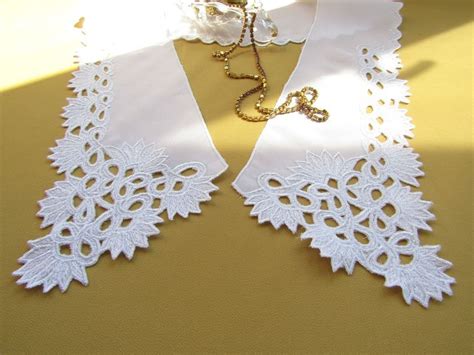 Воротник женский вышитый "Наталья". | Crochet collar pattern, Collar ...