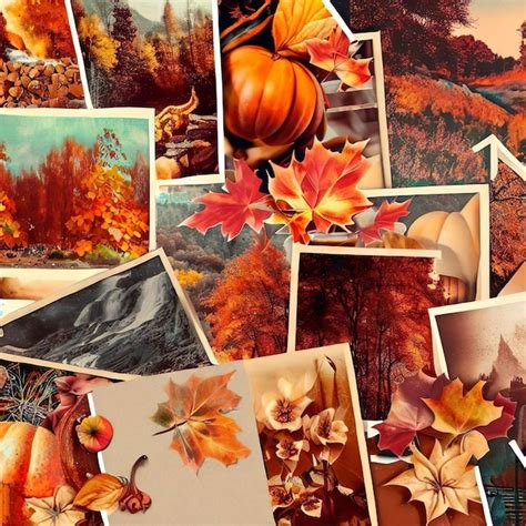 Premium AI Image | vintage autumn postcards