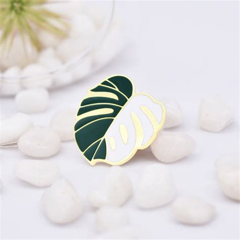 Monstera Variegated Leaf Enamel Pin Plant Enamel Pin Plant Scouts