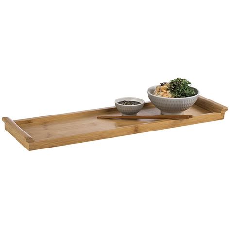 Plateau De Service En Bois De Bambou Dim X X H Cm M T