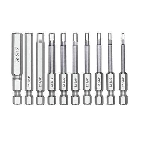 Essential Hex Bit Set With Chrome Plating For Home And Professional Use Ebay