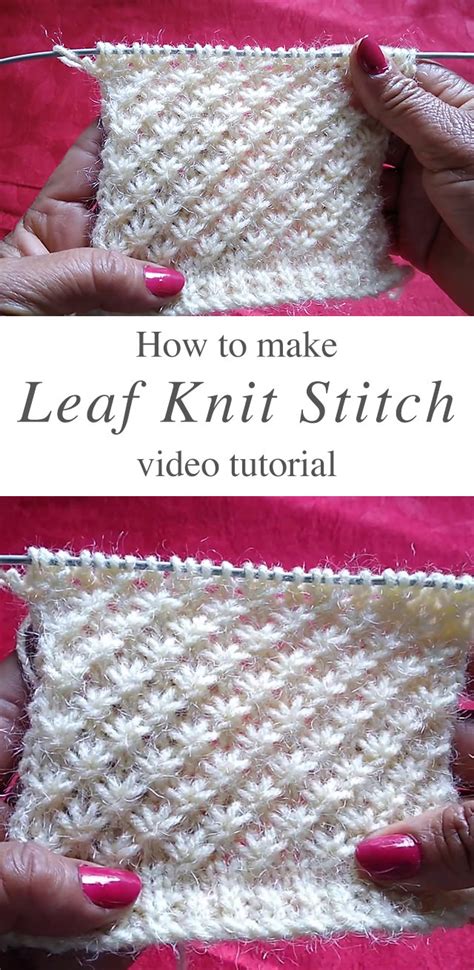 Leaf Knitting Stitch You Can Learn Easily Crochetbeja