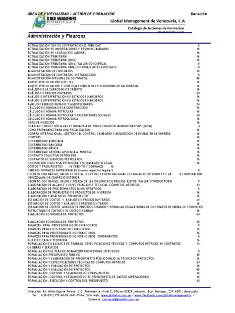 Catálogo De Formación Gmv 2023 Pdf Presupuesto Normas
