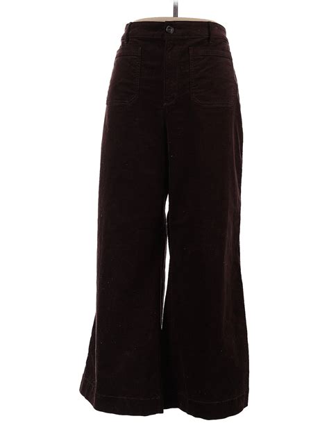 Ann Taylor Loft Solid Brown Burgundy Cords Size 16 66 Off Thredup