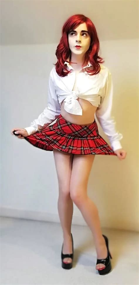 Marie Crossdresser In Tartan Mini And Tan Pantyhose 10 Nude Pics XHamster