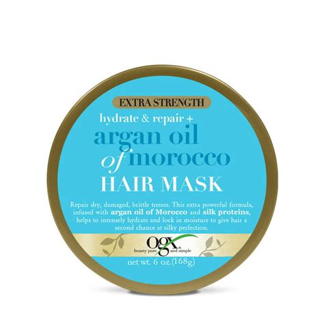 OGX Extra Strength Argan Oil of Morocco Deep Hair Mask, Paraben Free, 6 ...