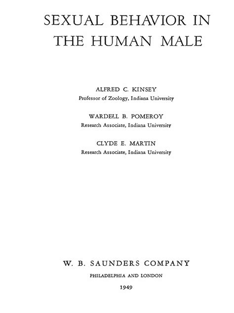 Kinsey Reports Pdf Sexual Behavior In The Human Male Pdf By Alfred C