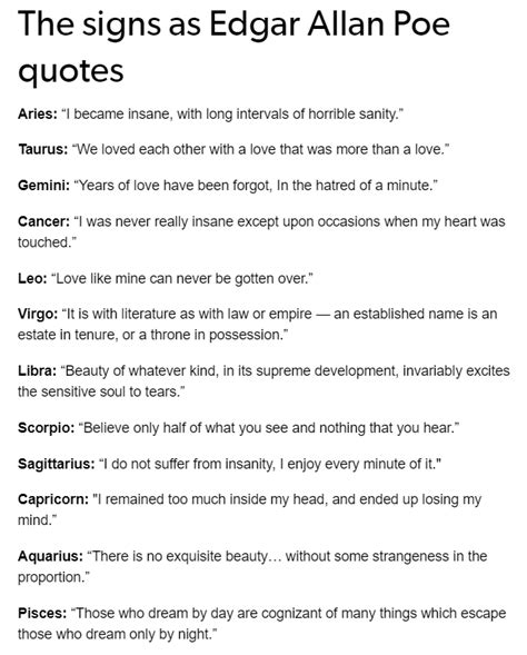 The Signs As Edgar Allan Poe Quotes Writers Write Edgar Allen Poe