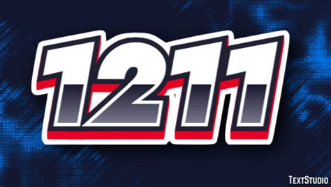 1211 Text Effect and Logo Design Number