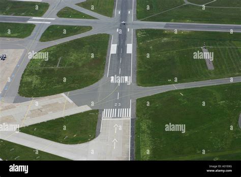 Aerial View Of Runway Stock Photo Alamy
