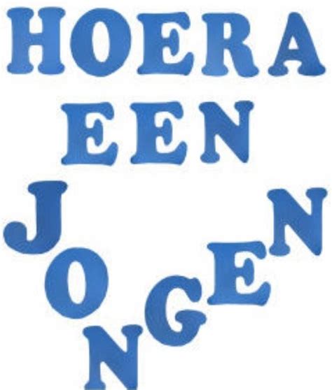 Foam Stickers Hoera Een Jongen Geboorte Blauw Bol